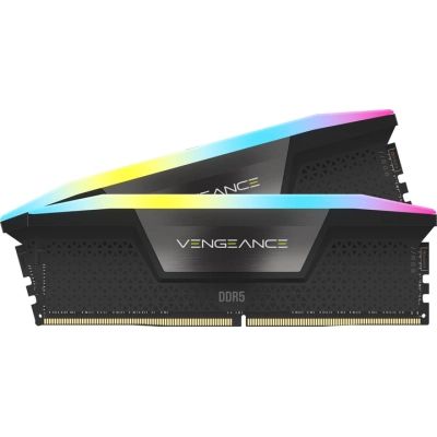Модуль пам\'яті для комп\'ютера DDR5 96GB (2x48GB) 6800 MHz Vengeance RGB Black Corsair (CMH96GX5M2B6800C34)