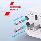 Перехідник Canyon Travel Adapter OnTour One EU/UK/US/AUS White (CNS-TA1005W)