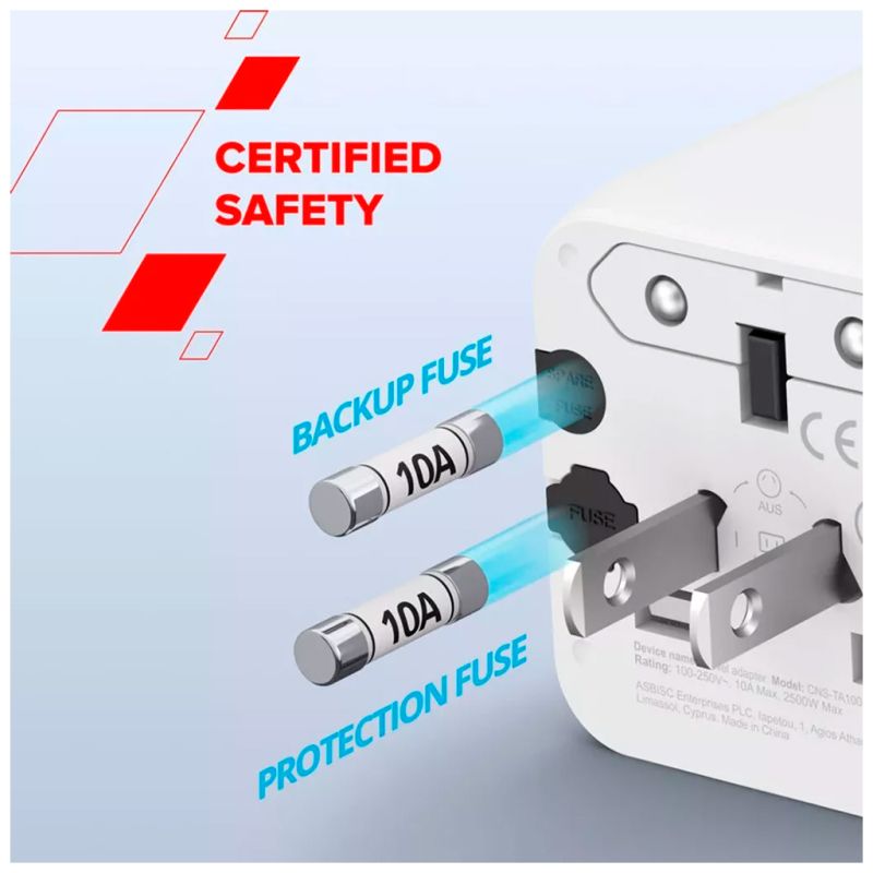 Переходник Canyon Travel Adapter OnTour One EU/UK/US/AUS White (CNS-TA1005W)