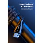 Кабель мультимедійний HDMI M to HDMI M 5.0m braided HD140 black Ugreen (80405)