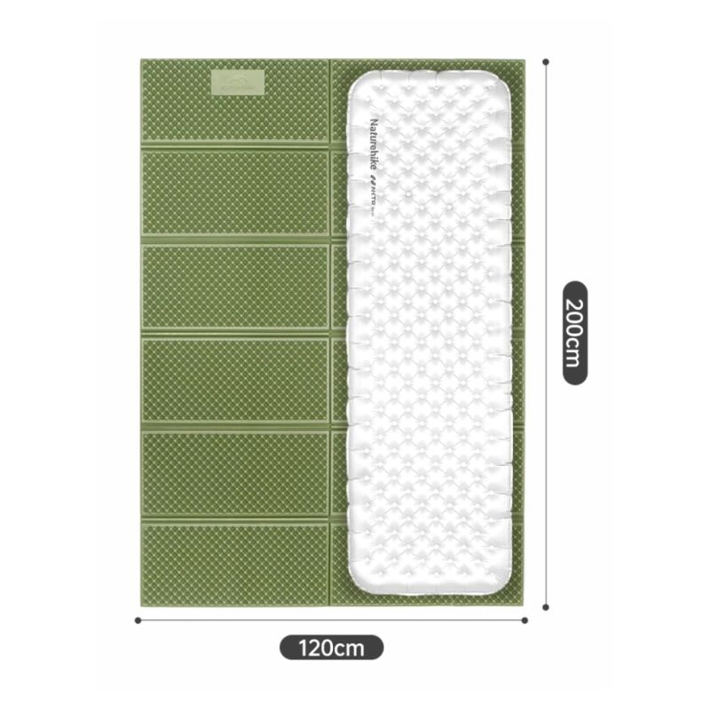 Туристический коврик Naturehike CNK2450WS044 подвійний 200x120х1,8см синій (6927595791097)