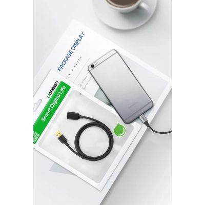 Дата кабель USB 3.0 AM/AF 1.5m US129 black Ugreen (30126)