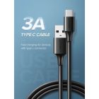 Дата кабель USB 2.0 AM to USB-C 0.25m 3A US287 black Ugreen (60114)