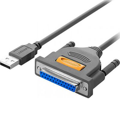 Кабель для принтера USB 2.0 to DB25 2.0m US167 black Ugreen (20224)