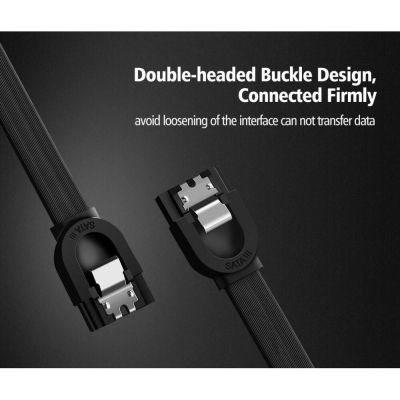 Кабель для передачі даних SATA 3 Data Cable 0.5m US217 Black Ugreen (30796)