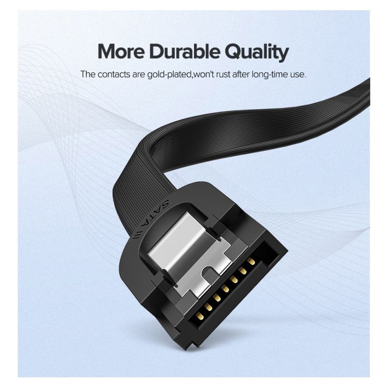 Кабель для передачи данных SATA 3 Data Cable 0.5m US217 Black Ugreen (30796)