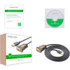Кабель для передачі даних USB to COM M 1.5m DB9 RS-232 CR104 black Ugreen (20211)