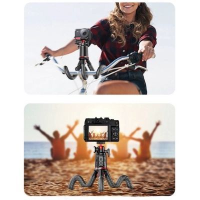 Штатив RTAKO C03 Octopus Extendable Tripod Selfie Stick (with Detachable Phone Holder) Black (6942063212416)