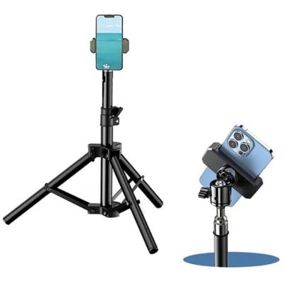 Штатив RTAKO ZJ-ZB01 55CM Matte Finish Carbon Steel Tripod Black (6930539528246)