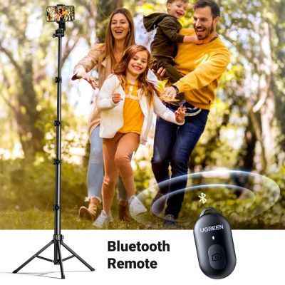 Штатив Ugreen LP680 Selfie Stick Tripod with Bluetooth Remote Black (15609)