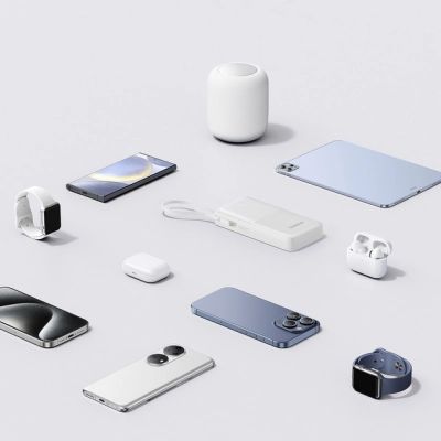 Батарея универсальная Baseus Bipow 2 20000mAh 20W with USB-C cable white (P10077101213-01)