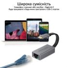 Адаптер Promate USB-C to RJ45 Ethernet 1000Mbps grey (gigaLink-c.grey)