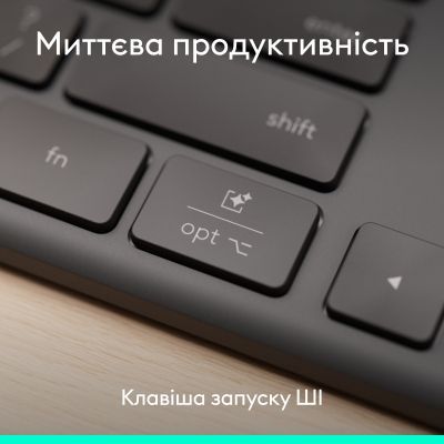 Клавиатура Logitech Slim Solar+ for Business Wireless/Bluetooth Graphite (920-013779)