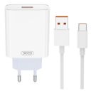 Зарядний пристрій XO USB 120W + cable USB to USB-C white (XO-L128U)
