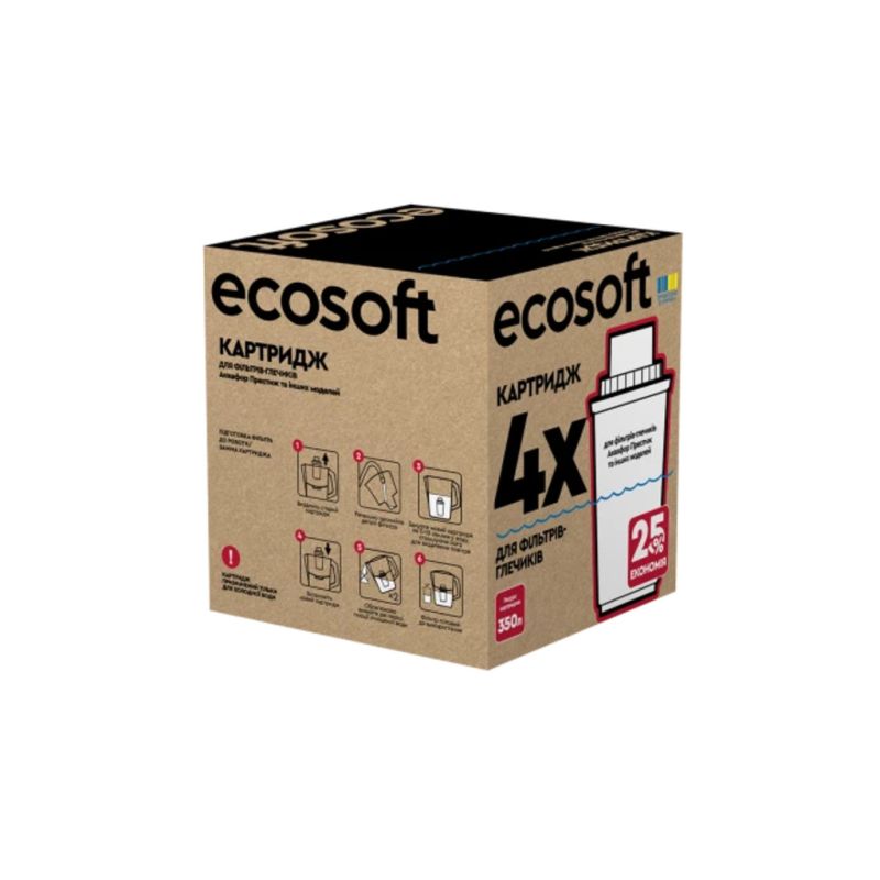 Картридж для фільтра глечика Ecosoft Аквафор 4шт (CRVK4AQRECO)