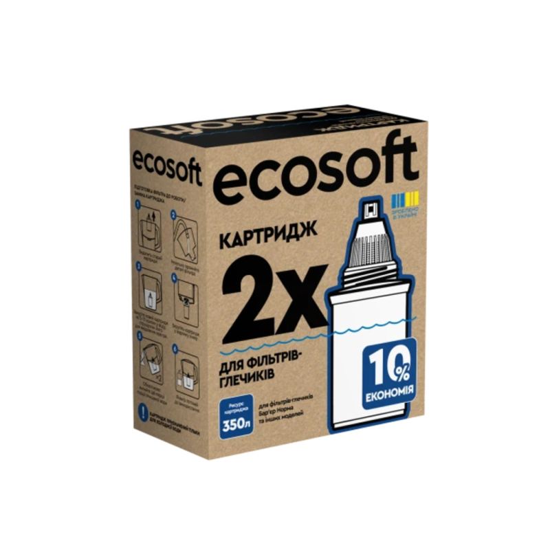 Картридж для фільтра глечика Ecosoft Бар''єр 2 шт (CRVK2BARECO)