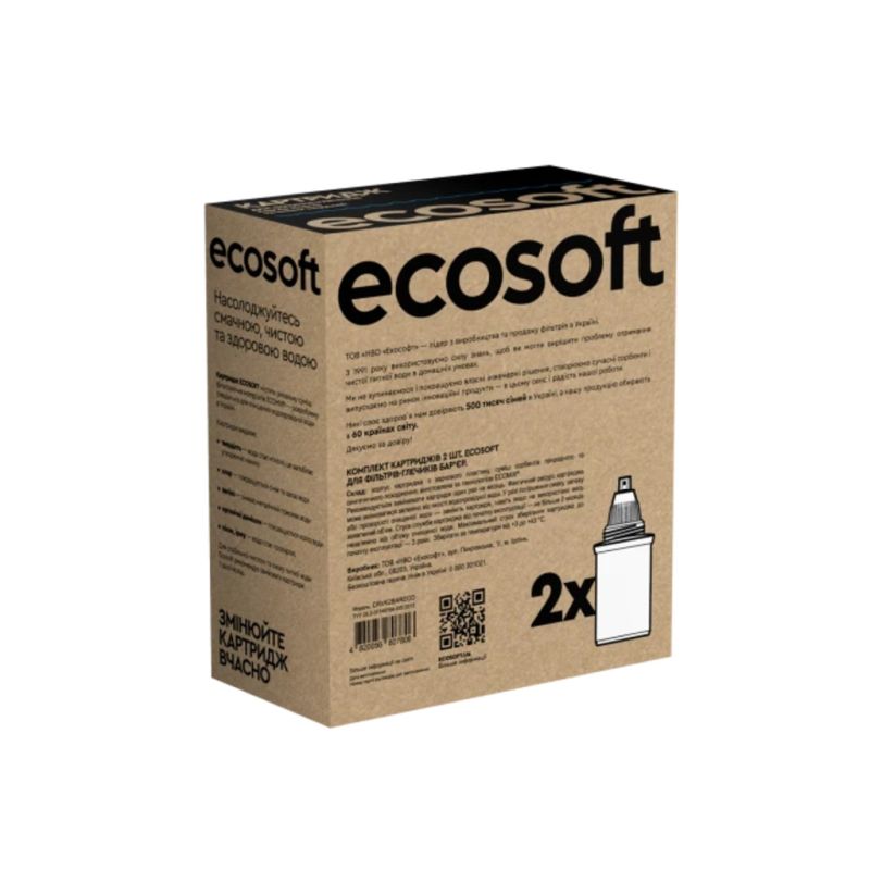 Картридж для фільтра глечика Ecosoft Бар''єр 2 шт (CRVK2BARECO)