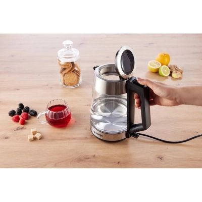 Електрочайник Gorenje 1.7л, 2,200 Вт, strix контроль, скло, нерж (K17OGS)