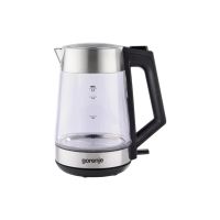 Электрочайник Gorenje 1.7л, 2,200 Вт, strix контроль, скло, нерж (K17OGS)