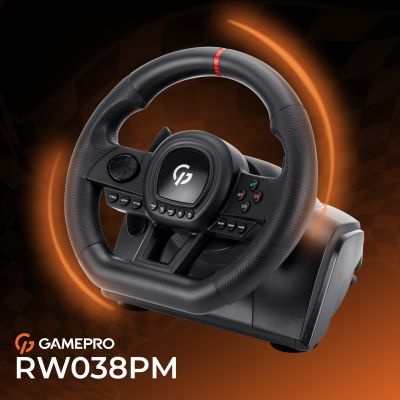 Руль GamePro (RW038PM) з педалями та коробкою передач PC/XBOX360/XBOXONE/SWITCH/PS3/PS4 (RW038PM)