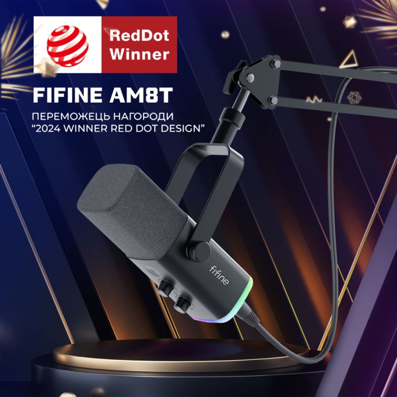 Микрофон Fifine USB Black (AM8T)