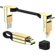 Дата кабель 6in1 inCharge X 0,14m 100W beige Rolling Square (X03WR)
