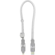 Дата кабель 6in1 inCharge XL 0.3m white Rolling Square (XLS02R)