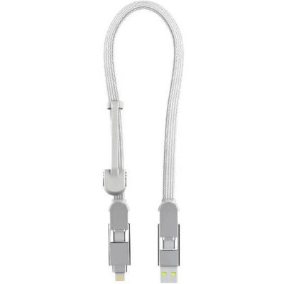 Дата кабель 6in1 inCharge XL 0.3m white Rolling Square (XLS02R)