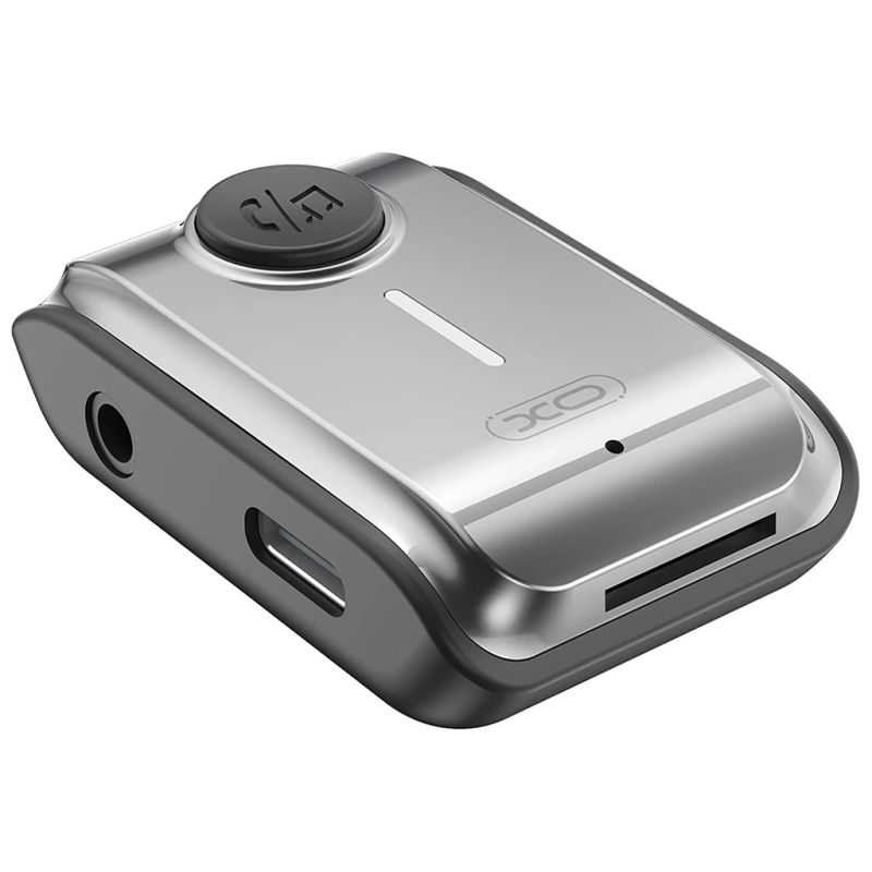 Bluetooth трансмітер XO BCC15 Bluetooth V5.3 AUX 3.5 мм/Type-C/TF Grey (BCC15.tarnish)