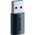 Перехідник USB 3.1 M to USB-C F blue Baseus (ZJJQ000103)