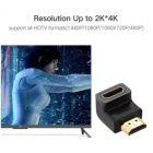 Переходник HDMI M to HDMI F 90° corner Down HD112 black Ugreen (20109)