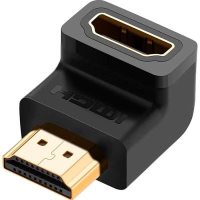 Переходник HDMI M to HDMI F 90° corner Down HD112 black Ugreen (20109)