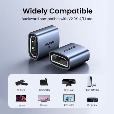 Перехідник HDMI F to HDMI F 8K black Ugreen (90592)