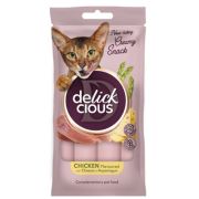 Ласощі для котів Delickcious курка з додаванням сиру та спаржі 4х15 г (4820269145184)