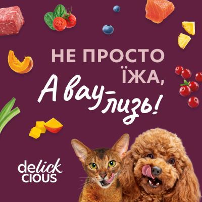 Ласощі для собак Delickcious яловичина з додаванням сиру та спаржі 4х15 г (4820269145429)