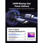 Дата кабель USB-C to USB-C 2.0m 240W space gray Ugreen (90440)