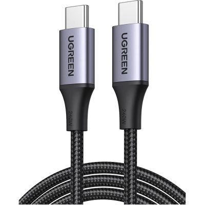 Дата кабель USB-C to USB-C 2.0m 240W space gray Ugreen (90440)
