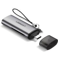 Считыватель флеш-карт Ugreen USB Type-C 3.1 to TF/SD CM184 Gray (50704)