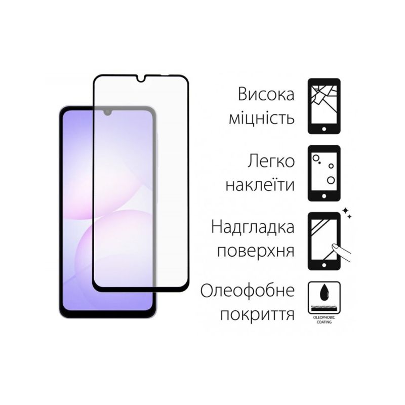 Чохол до мобільного телефона Dengos Carbon Kit for Samsung Galaxy A07 case + glass Black (DG-KM-162)