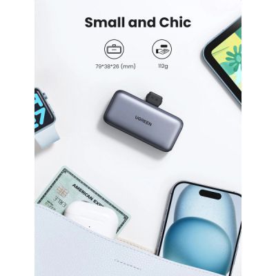 Батарея універсальна Ugreen 5000mAh 22,5W USB-C In/Out, with build-in Type-C connector (PB503) (35338)