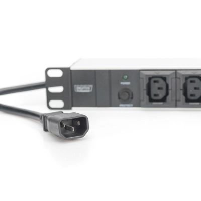 Силовий блок 19" 1U w/PDU 10xC13, 10A, 250V, вилка C14 Digitus (DN-95404)