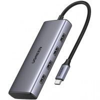 Порт-реплікатор Ugreen Dock CM498 USB 3.0 Type-C -> 1хUSB-A 3.0/3хUSB-A 2.0/2xHDMI 4K 30Гц PD (35897)