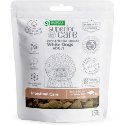 Ласощі для собак Nature\'s Protection Superior Care White Dogs Intestinal Care 150 г (KIKNPSC47656)