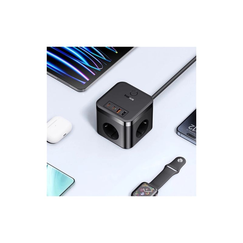 Сетевой фильтр питания Baseus PowerCombo Cube Power Strip (E00066400117-00)