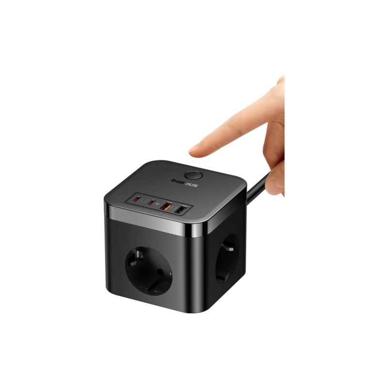 Сетевой фильтр питания Baseus PowerCombo Cube Power Strip (E00066400117-00)