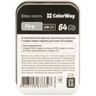 USB флеш накопичувач ColorWay Fire 64 GB USB 3.0 Red (CW-USBFE64)