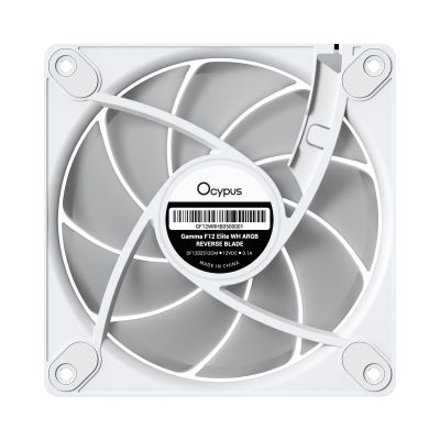 Кулер до корпусу OCYPUS GAMMA F12 ELITE WH ARGB REVERSE BLADE (GAMMA-F12-WH1AM01E-GL)