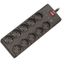 Мережевий фільтр живлення 2E (2E-SP10M3USBBK) 3m (2E-SP10M3USBBK)