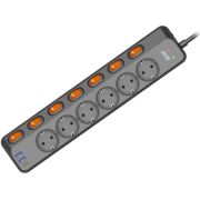 Мережевий фільтр живлення 2E (2E-SP6M3SWBK) 3m (2E-SP6M3SWBK)