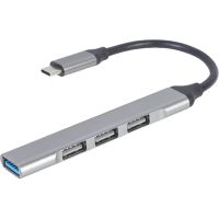 Концентратор Gembird USB-C to 1xUSB 3.1 + 3xUSB 2.0 silver (UHB-CM-U3P1U2P3-03)